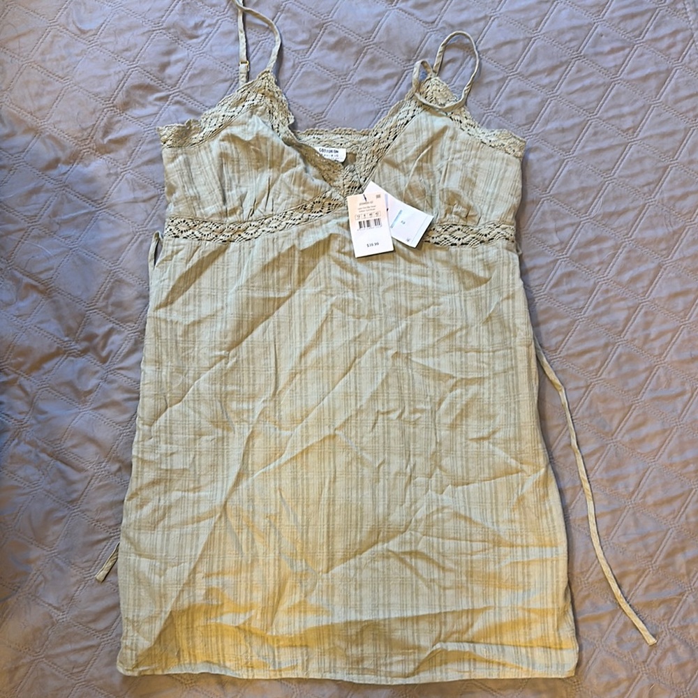 Lace Trim Strappy Dress